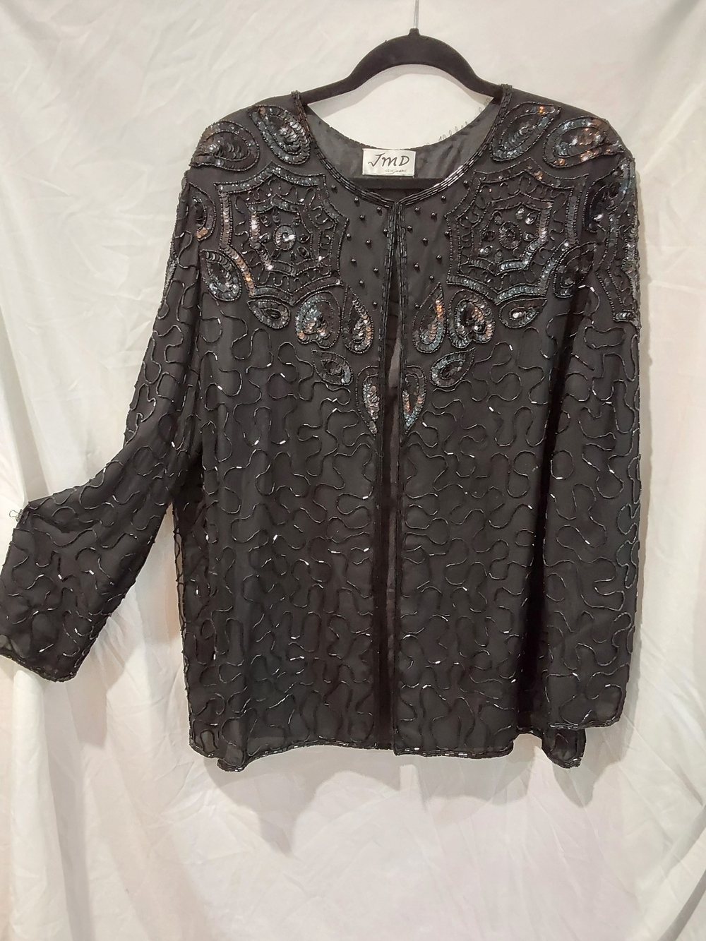 Black Beaded Evening Jacket